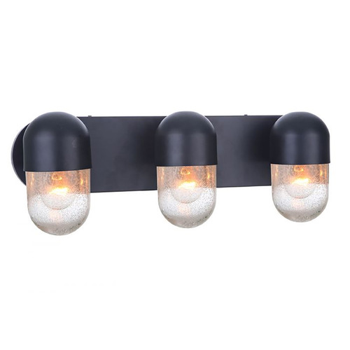 Pill Flat Black Bathroom Light by Craftmade Lighting