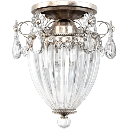 Bagatelle Antique Silver Semi-Flush Mount Light by Schonbek Lighting