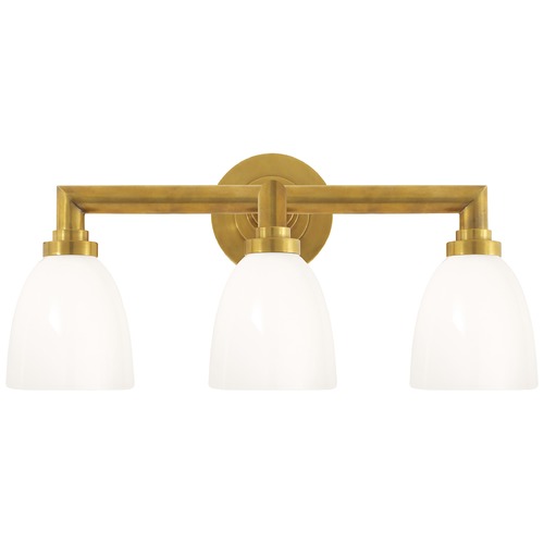E.F. Chapman Wilton 3-Light Bath Light in Brass by Visual Comfort Signature