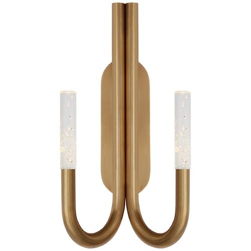 Visual Comfort Signature Collection Kelly Wearstler Rousseau Double Sconce in Brass by Visual Comfort Signature KW2283ABSG