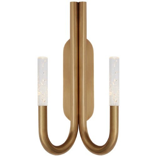 Kelly Wearstler Rousseau Double Sconce in Brass by Visual Comfort Signature