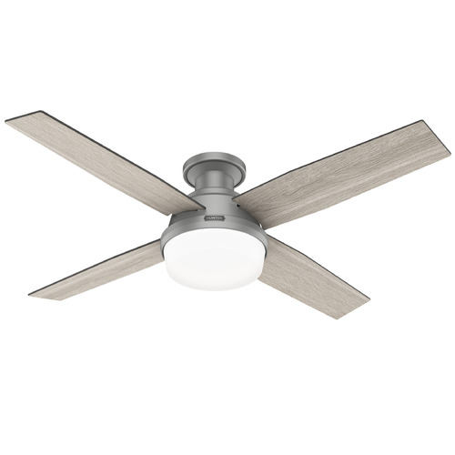 Dempsey 52-Inch Fan in Matte Silver by Hunter Fan Company