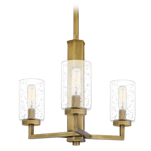 Quoizel Lighting Sunburst Mini-Chandelier in Weathered Brass by Quoizel Lighting SUN2815WS