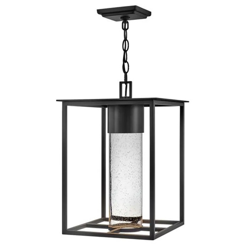 Coen LED Outdoor Hanging Lantern in Black by Hinkley Lighting