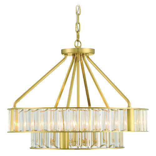 Crystorama Lighting Crystorama Lighting Libby Langdon Farris Aged Brass Chandelier FAR-6006-AG