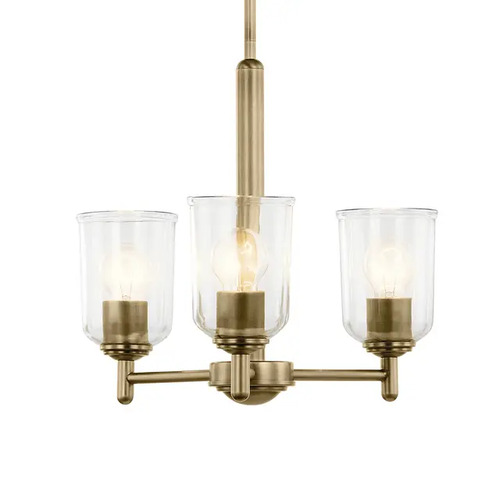 Shailene 3-Light Chandelier in Natural Brass by Kichler Lighting