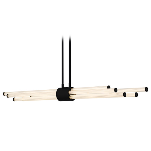 Quoizel Lighting Talbott Matte Black LED Island Light with Cylindrical Shade