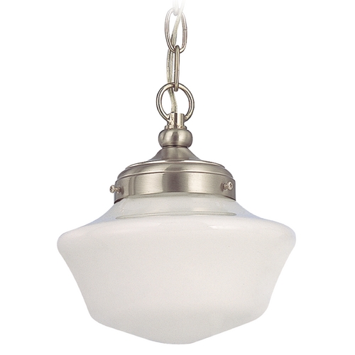 Design Classics Lighting 8-Inch Schoolhouse Mini-Pendant Light with Chain FA4-09 / GA8 / A-09