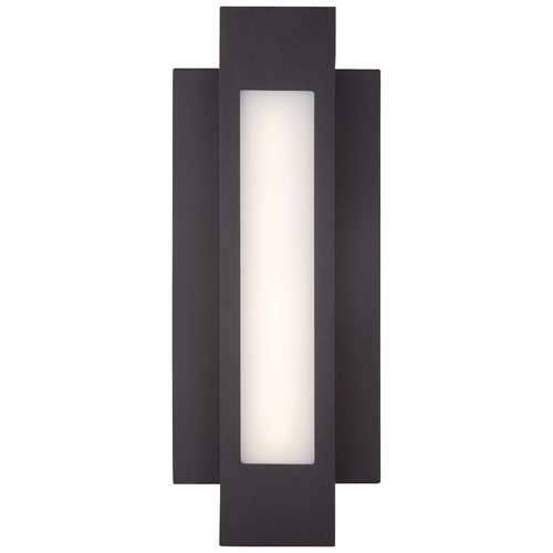 George Kovacs Lighting Insert LED Outdoor Wall Light in Pebble Bronze by George Kovacs P1231-286-L