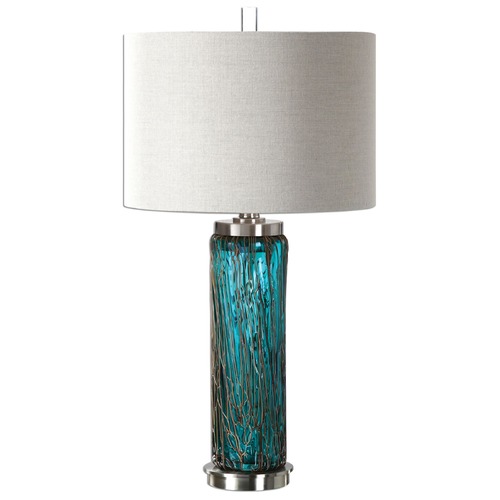 Uttermost Lighting Uttermost Almanzora Blue Glass Lamp 27087-1