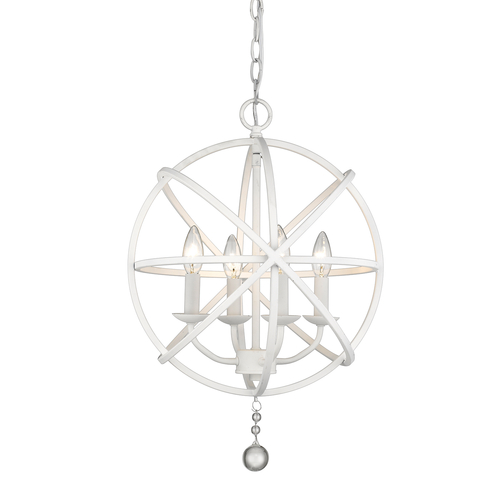 Tull Matte White Chandelier by Z-Lite