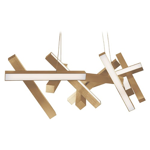 Chaos Aged Brass LED Linear Light by Modern Forms