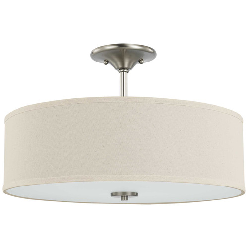 Progress Lighting Inspire Brushed Nickel Semi-Flushmount Light