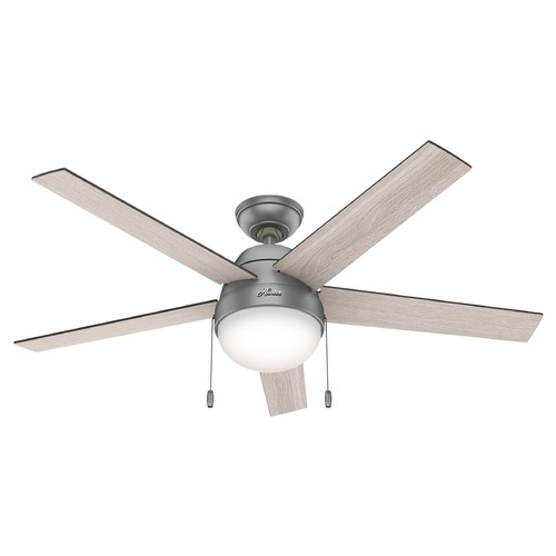 Hunter Fan Company 52-Inch Anslee Fan in Matte Silver by Hunter Fan Company 50230