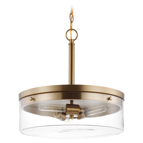Intersection 3-Light Pendant in Burnished Brass by Nuvo Lighting