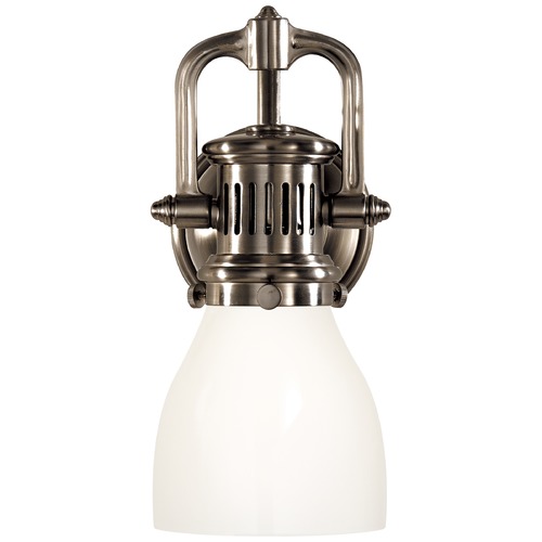 Visual Comfort Signature Collection E.F. Chapman Yoke Suspended Sconce in Nickel & White by Visual Comfort Signature SL2975ANWG