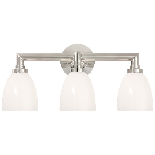 E.F. Chapman Wilton 3-Light Bath Light in Nickel by Visual Comfort Signature