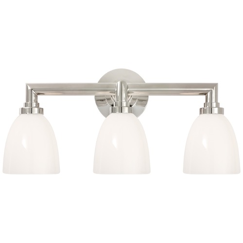 Visual Comfort Signature Collection E.F. Chapman Wilton 3-Light Bath Light in Nickel by Visual Comfort Signature SL2843PNWG