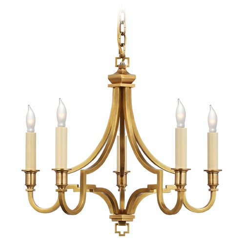 Visual Comfort Signature Collection E.F. Chapman Mykonos Chandelier in Antique Brass by Visual Comfort Signature CHC5560AB