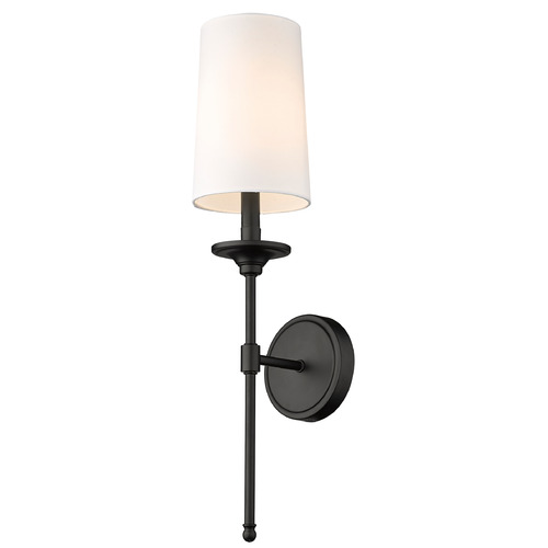 Z-Lite Emily Matte Black Sconce by Z-Lite 3033-1S-MB