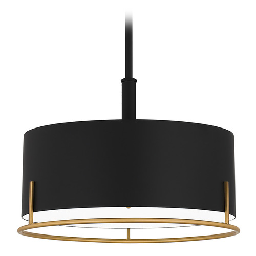 Quoizel Lighting Chalfont 15-Inch Pendant in Matte Black by Quoizel Lighting QP5580MBK