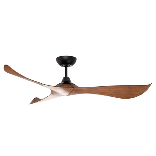Maxim Lighting Keanu Black and Walnut Ceiling Fan Without Light