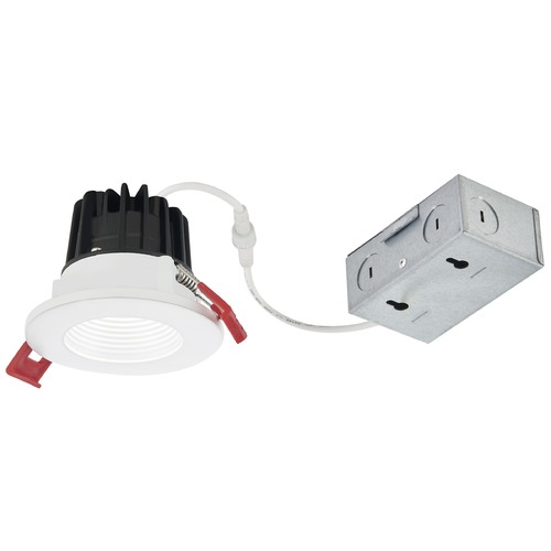 Recesso Lighting by Dolan Designs 2'' Canless 38 Degree LED 8W White/White Recessed Downlight 3000K RL02-08W38-30-W/WH BAFFLE TRM
