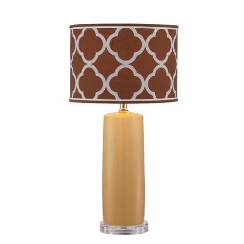 Lite Source Lighting Lite Source Monisha Mustard Ceramic Table Lamp with Drum Shade LS-22758