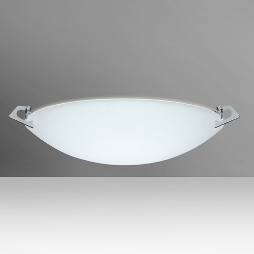 Besa Lighting Sonya Frosted Glass Polished Nickel Flushmount Light