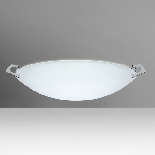 Besa Lighting Besa Lighting Sonya Frosted Glass Polished Nickel Flushmount Light 841725-PN