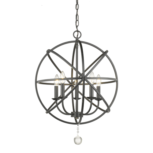 Tull Matte Black Chandelier by Z-Lite