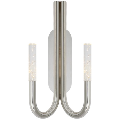 Kelly Wearstler Rousseau Double Sconce in Nickel by Visual Comfort Signature