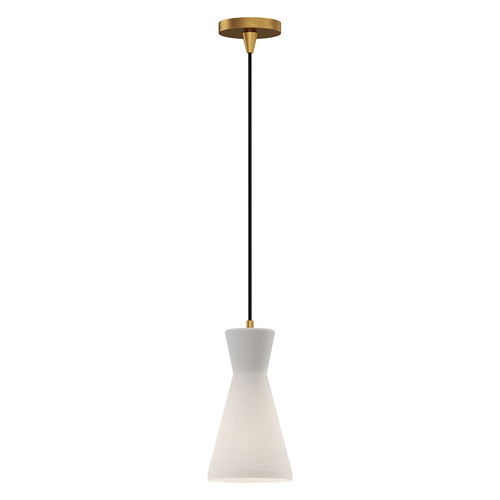 Alora Lighting Betty Aged Gold Mini-Pendant Light with Conical Shade