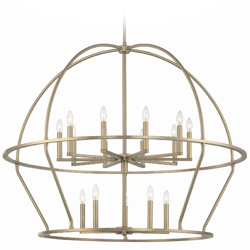 Crystorama Lighting Crystorama Lighting Abbott Vibrant Gold Chandelier ABB-3029-VG