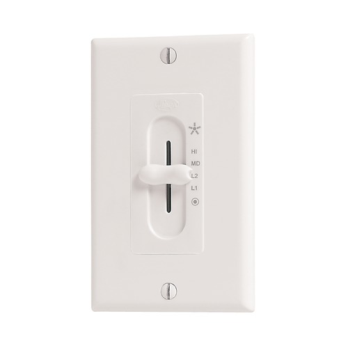 Four-Speed Slide Wall Control in White by Hunter Fan Company