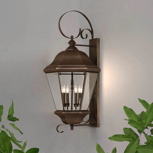 Hinkley Outdoor Wall Light with Clear Glass in Copper Bronze by Hinkley Lighting 2406CB