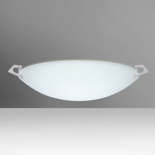 Besa Lighting Sonya Frosted Glass Satin Nickel Flushmount Light