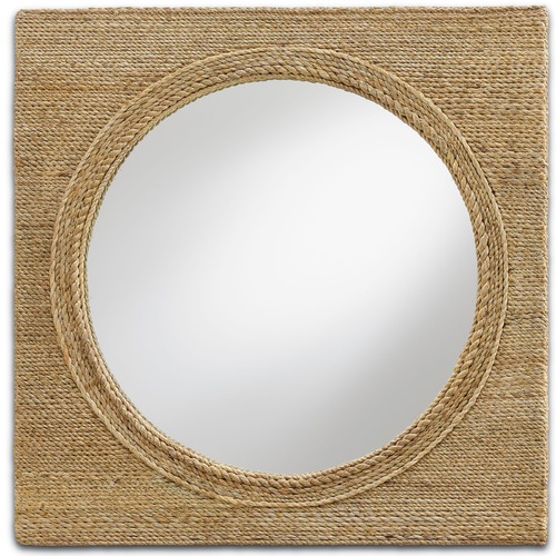 Currey and Company Lighting Tisbury Small 20x20 Mirror with Abaca Rope by Currey & Company 1000-0004