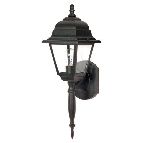 Briton Textured Black Outdoor Wall Light by Nuvo Lighting