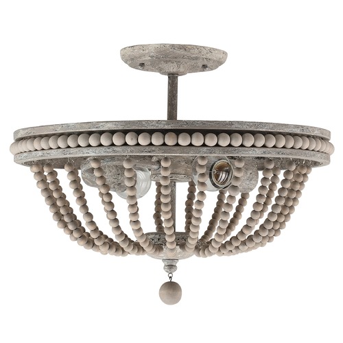 Capital Lighting Kayla 2-Light Semi-Flush Mount in Mystic Sand by Capital Lighting 229521MS