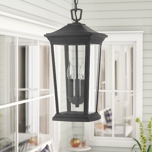 Hinkley Bromley 19.25-Inch Museum Black LED Outdoor Hanging Light by Hinkley Lighting 2362MB-LL