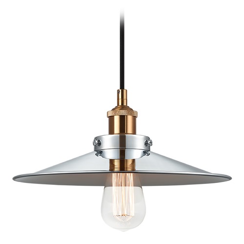 Matteo Lighting Bulstrodes Workshop Aged Gold & Chrome Pendant by Matteo Lighting C46112AGCH