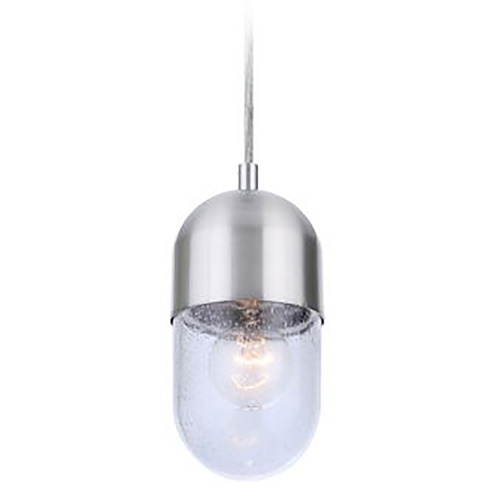 Pill Brushed Polished Nickel Mini Pendant by Craftmade Lighting