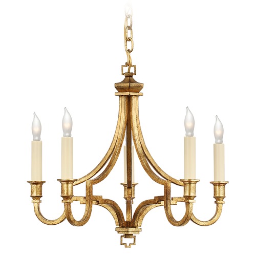 Visual Comfort Signature Collection E.F. Chapman Mykonos Chandelier in Gilded Iron by Visual Comfort Signature CHC5560GI