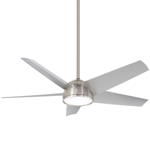 Minka Aire Chubby 58-Inch LED Smart Fan in Brushed Nickel Wet by Minka Aire F781L-BNW