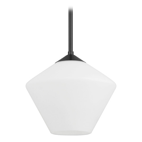 Hunter Fan Company Celestial Valley Matte Black Mini-Pendant Light with Bowl / Dome Shade
