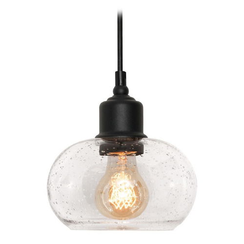 Afx Lighting Laney Black Mini-Pendant Light with Bowl / Dome Shade