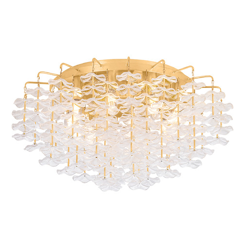 Corbett Lighting Alsace Vintage Gold Leaf LED Semi-Flushmount Light