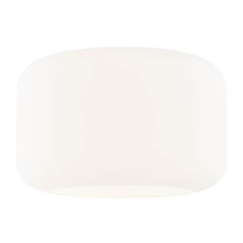 Large Satin White Drum Glass Shade with 1-5/8 Inch Fitter