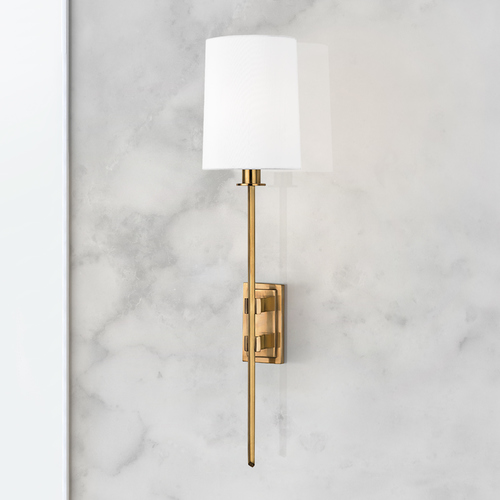 Hudson Valley Lighting Fredonia ADA Sconce in Aged Brass by Hudson Valley Lighting 3411-AGB